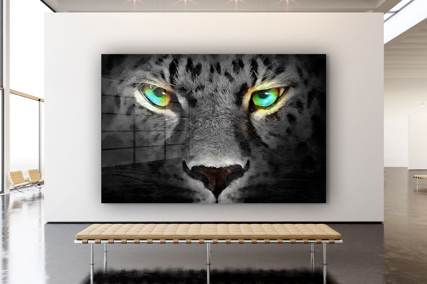 Cheetah, Large Glass Wall Art