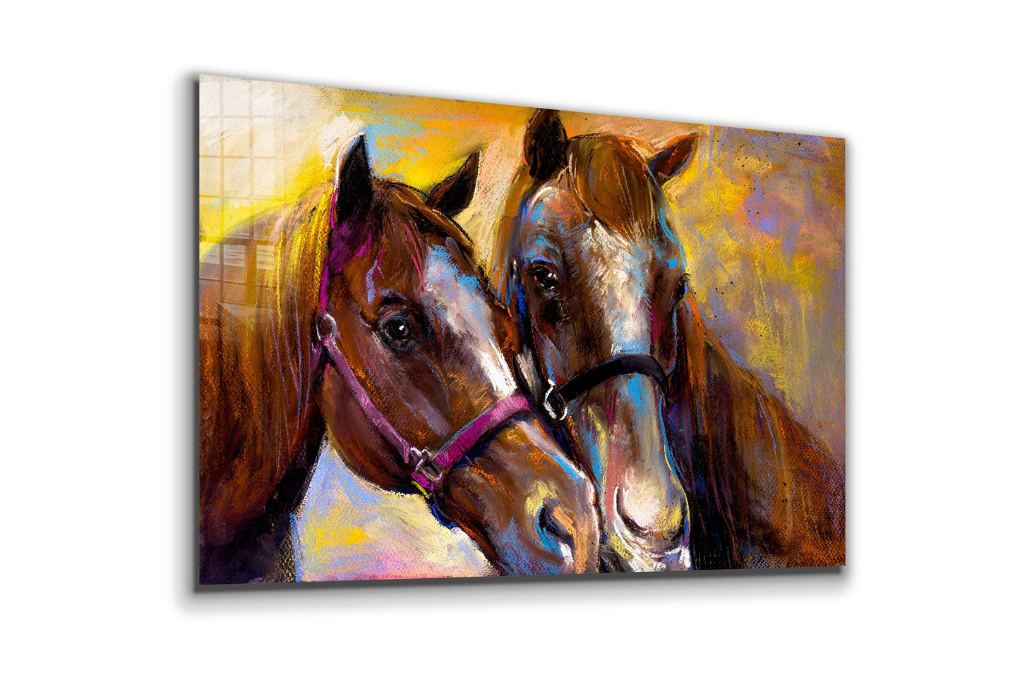 Horses, Large Glass Wall Art