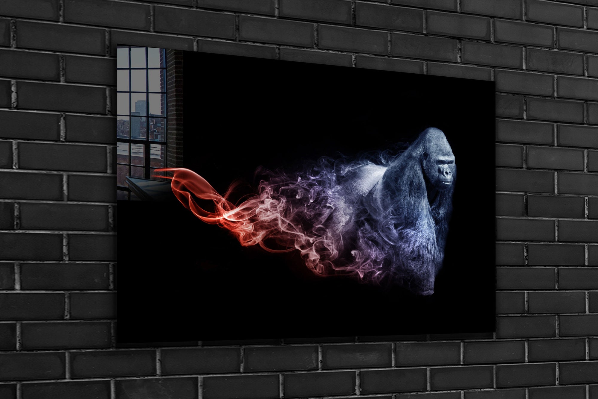 Gorilla, Large Glass Wall Art