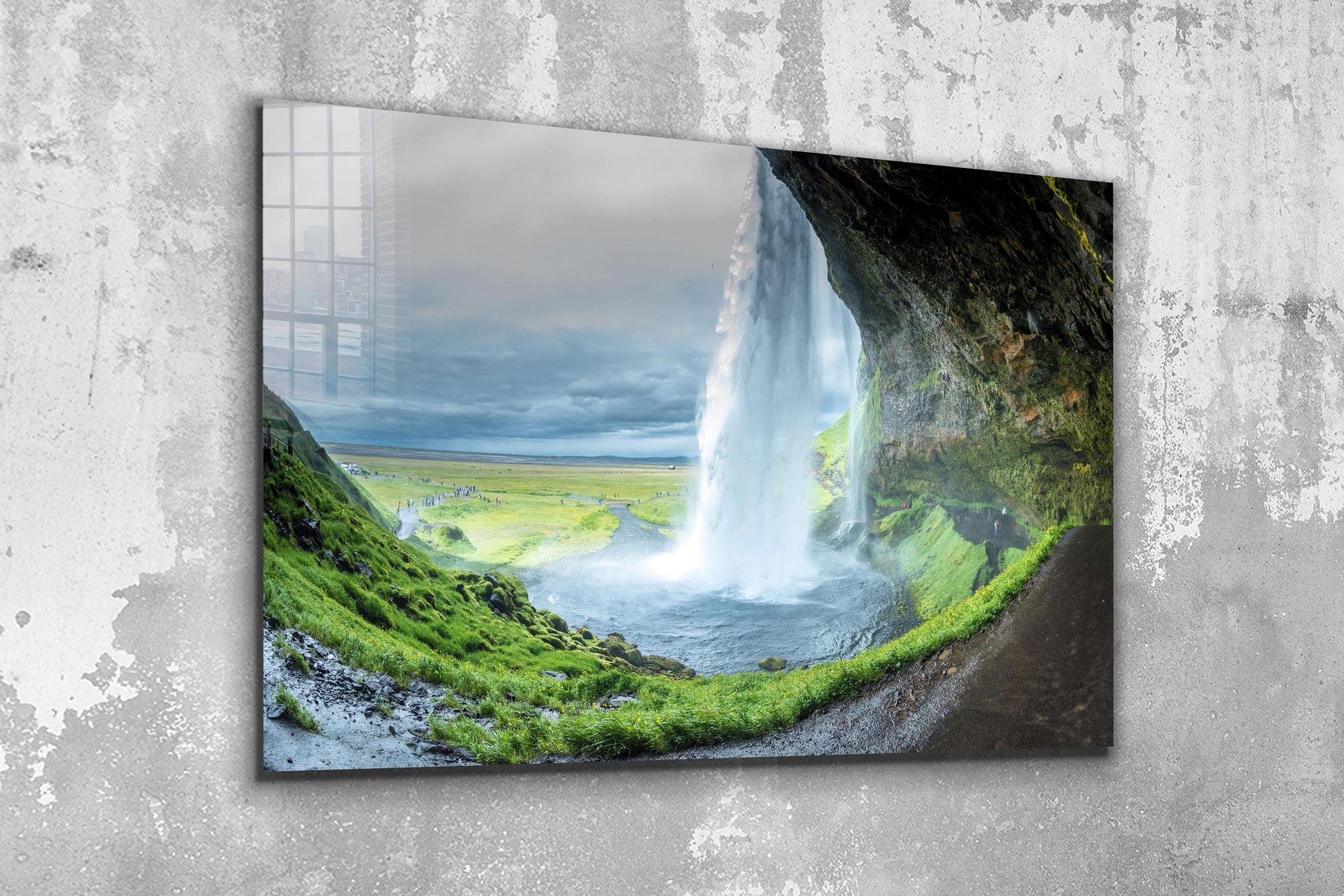 Seljalandsfoss Iceland, Large Glass Wall Art