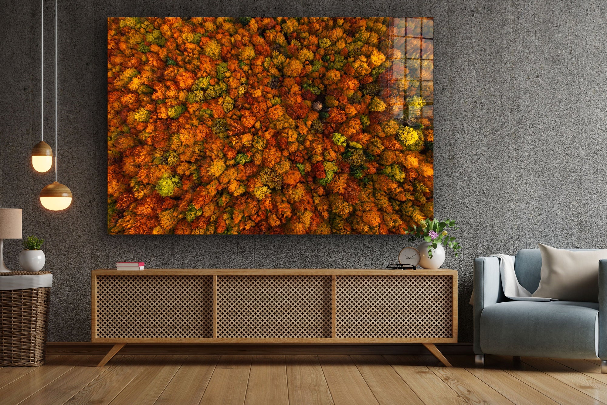 Trees, Forest, Large Glass Wall Art