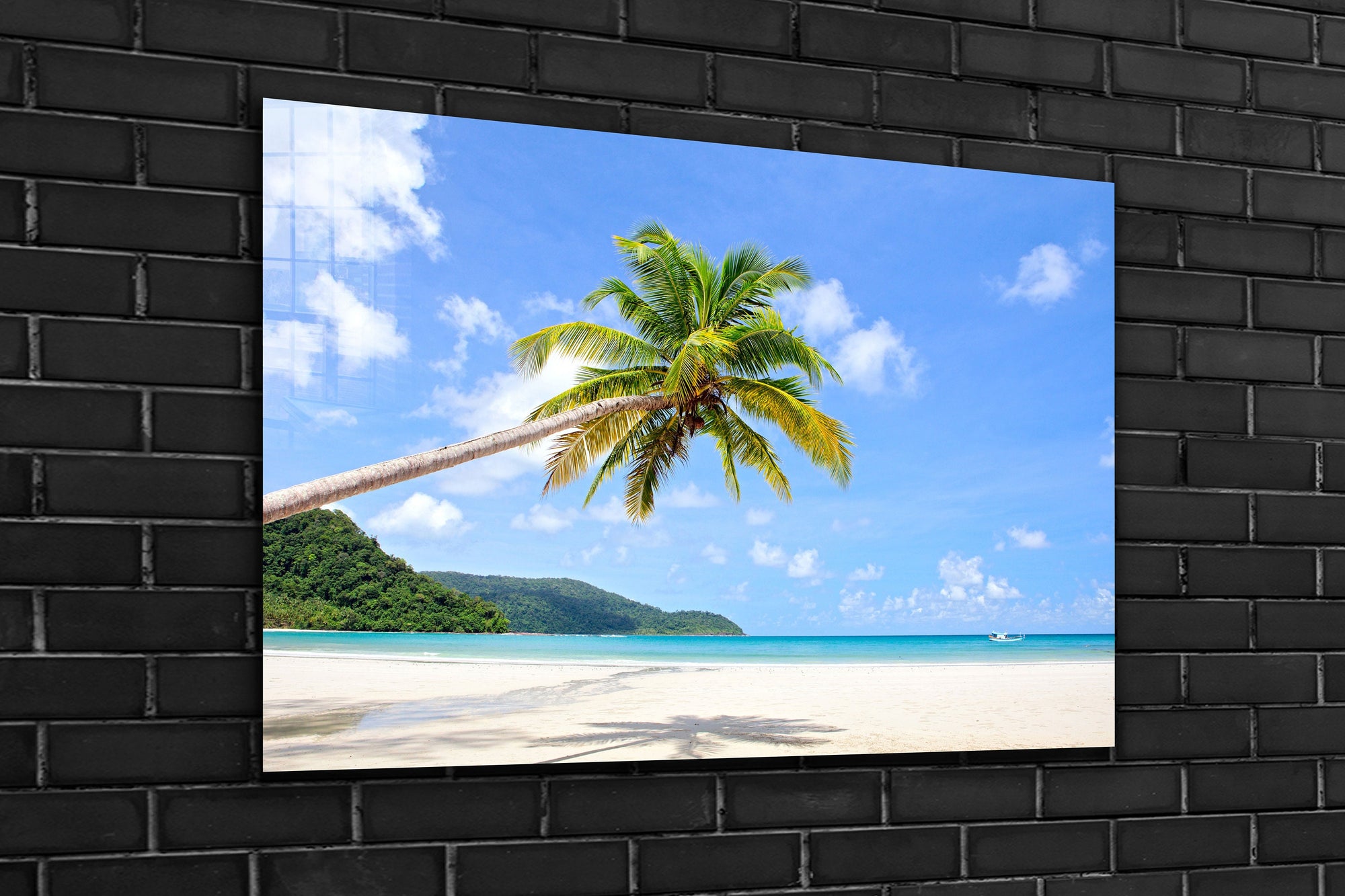 Tropical Scenery, Large Glass Wall Art