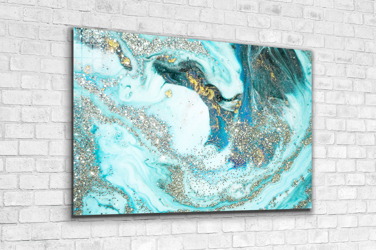 Abstract Marble Large Glass Wall Art