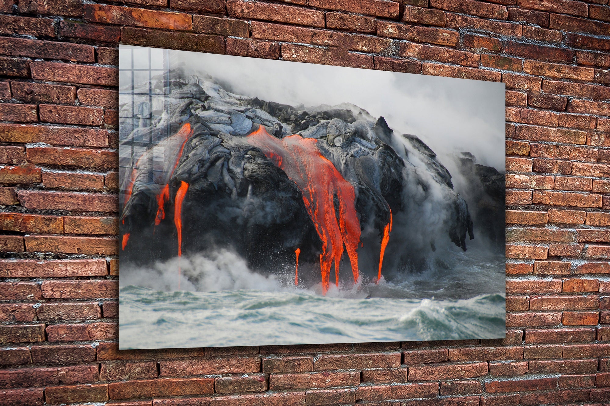 Angry Lava, Large Glass Wall Art