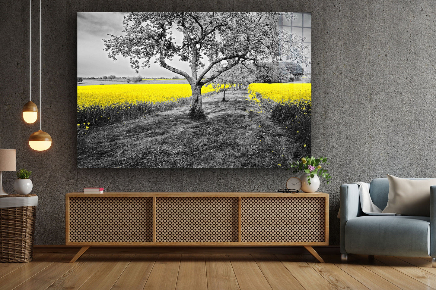 Lonely Tree, Large Glass Wall Art