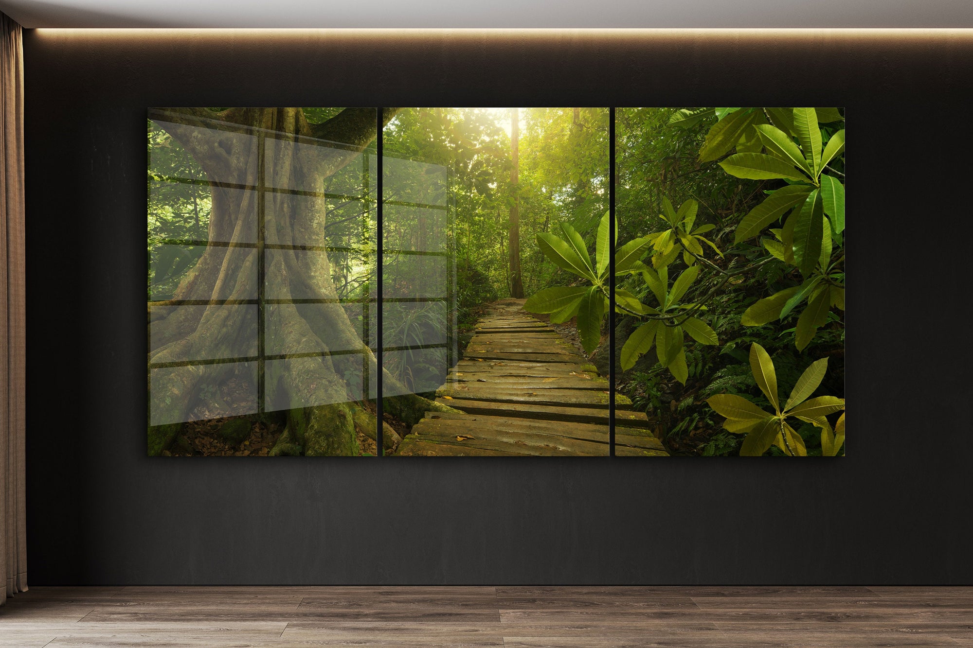 Path in the Forest, Extra Large Glass Wall Art