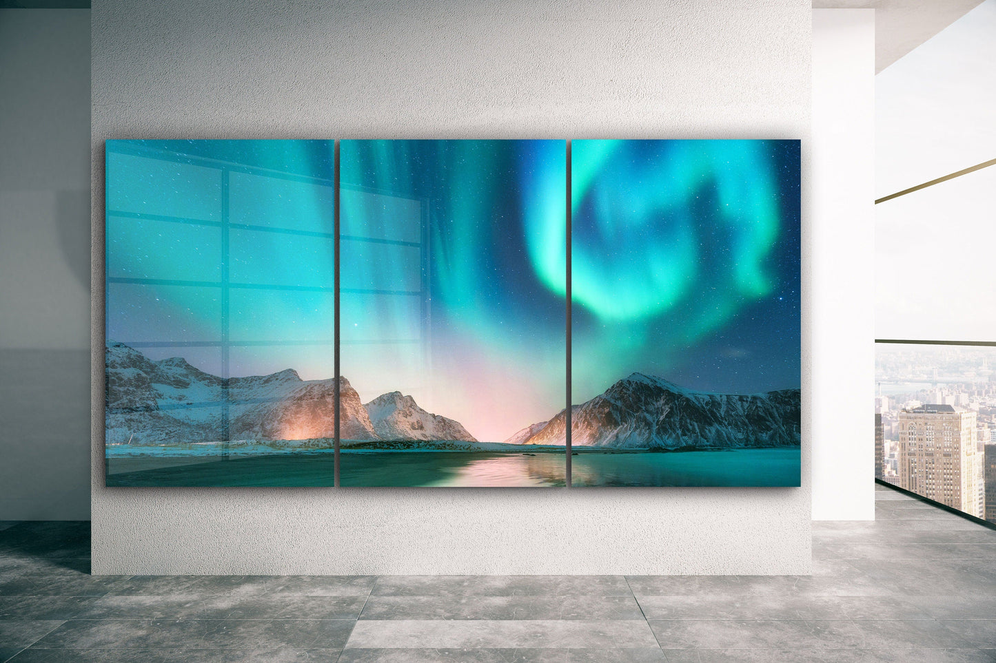 Northern Light, Large Glass Wall Art