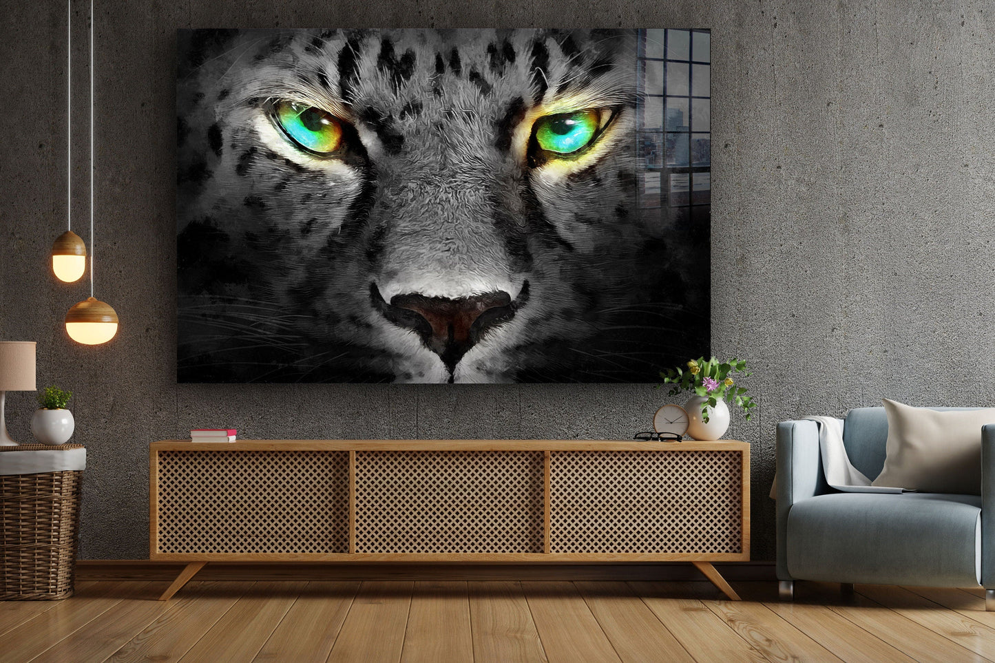 Cheetah, Large Glass Wall Art