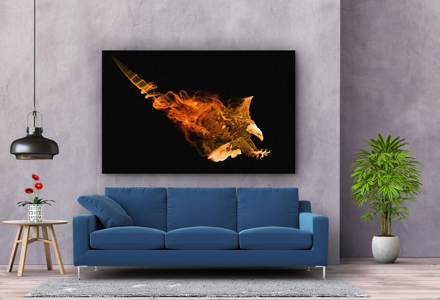 Abstract Eagle, Large Glass Wall Art