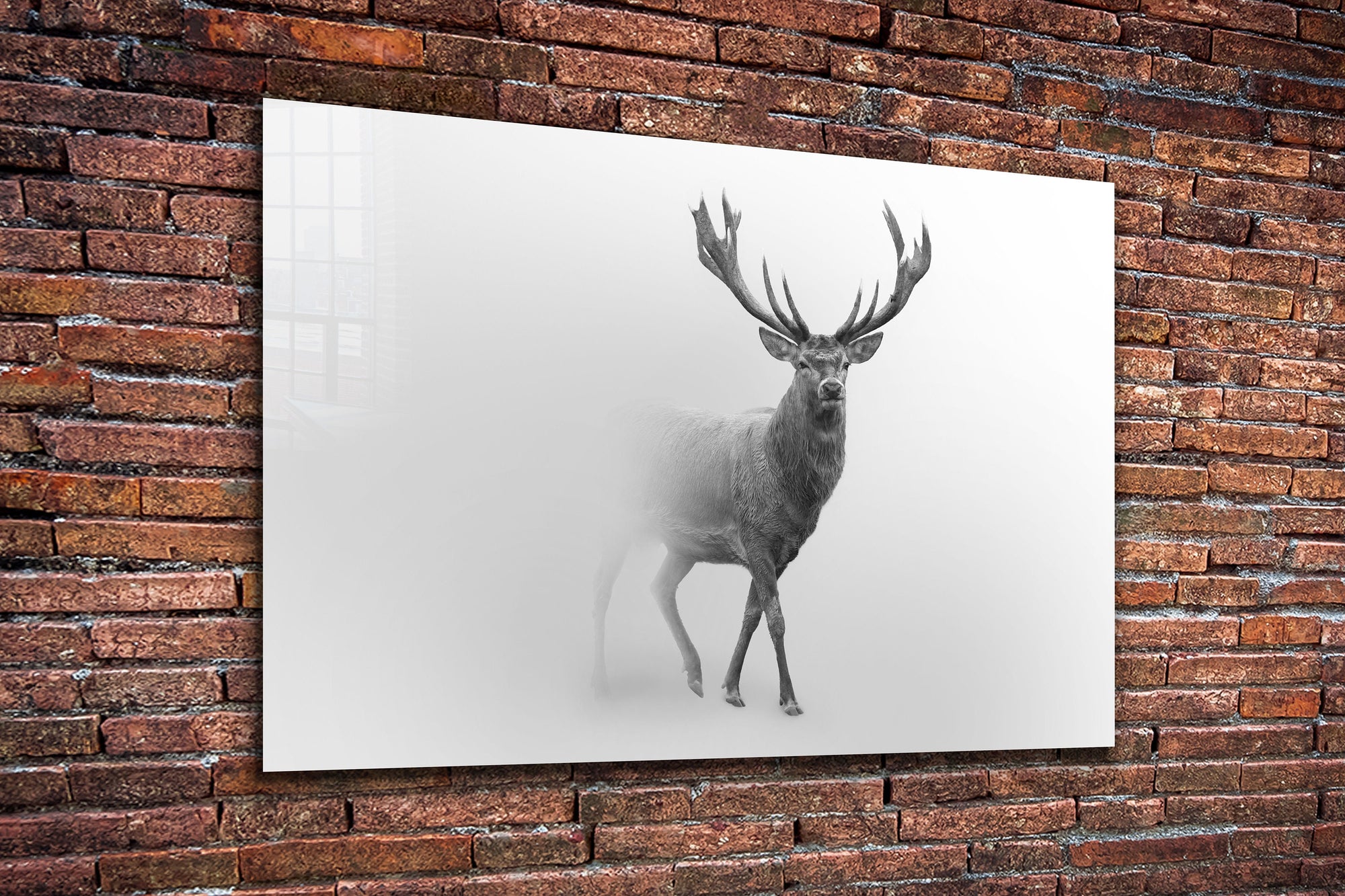 Deer, Large Glass Wall Art