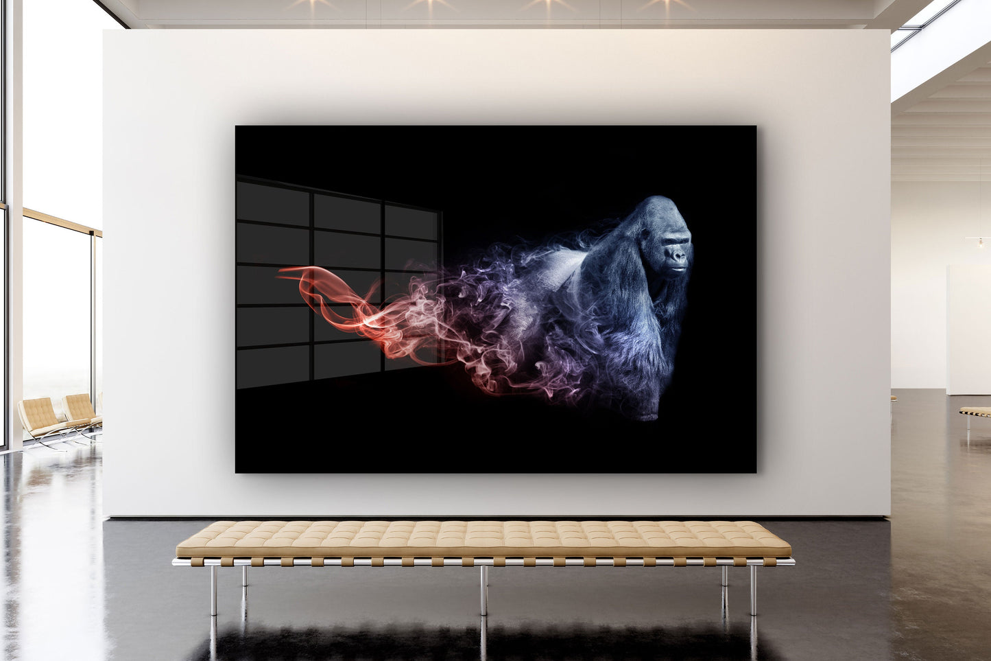 Gorilla, Large Glass Wall Art