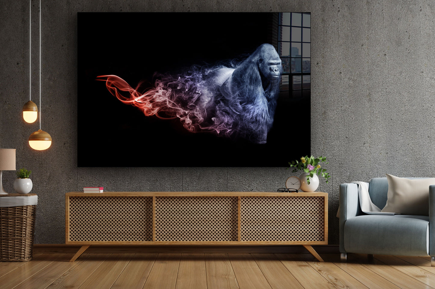 Gorilla, Large Glass Wall Art