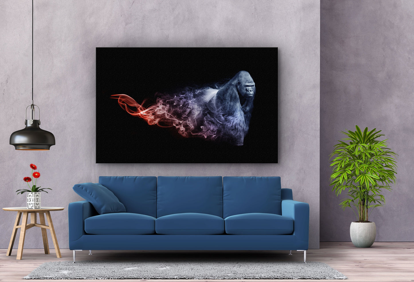 Gorilla, Large Glass Wall Art