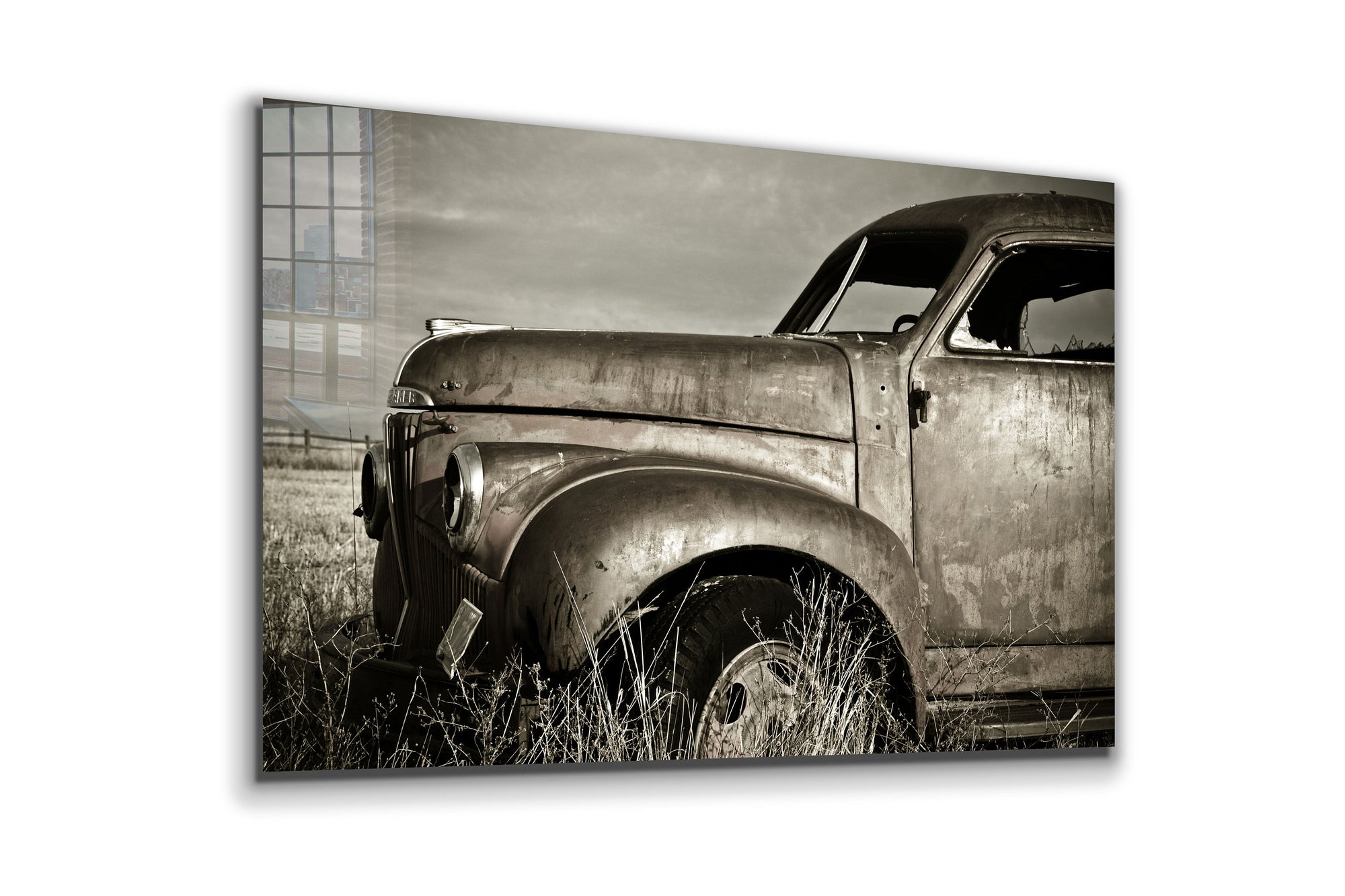 Vintage Truck, Large Glass Wall Art