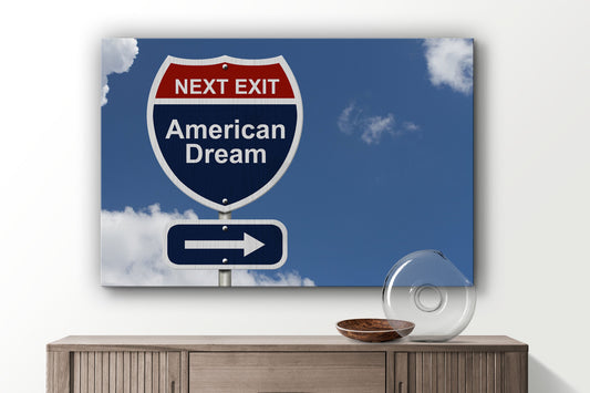 Next Exit, Large Glass Wall Art
