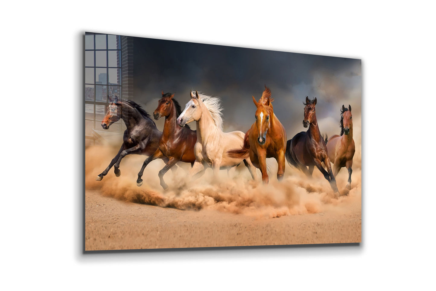 Wild Horses, Large Glass Wall Art