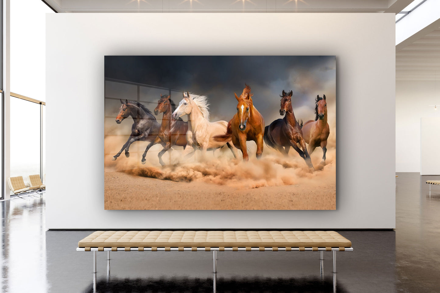Wild Horses, Large Glass Wall Art