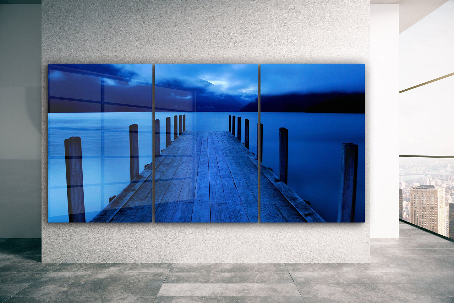 Extra Large Pier, Large Glass Wall Art