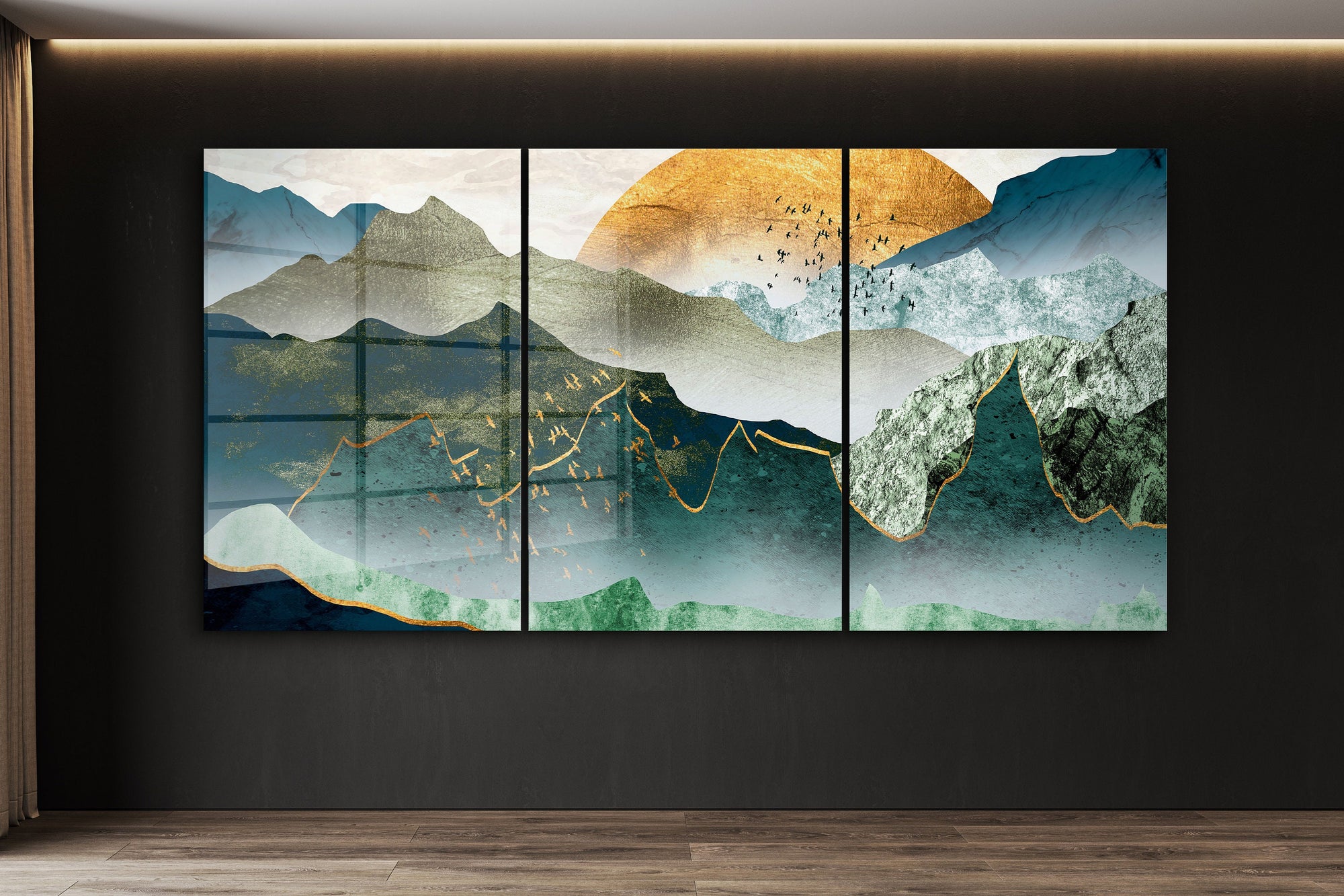 Asian Painting, Large Glass Wall Art