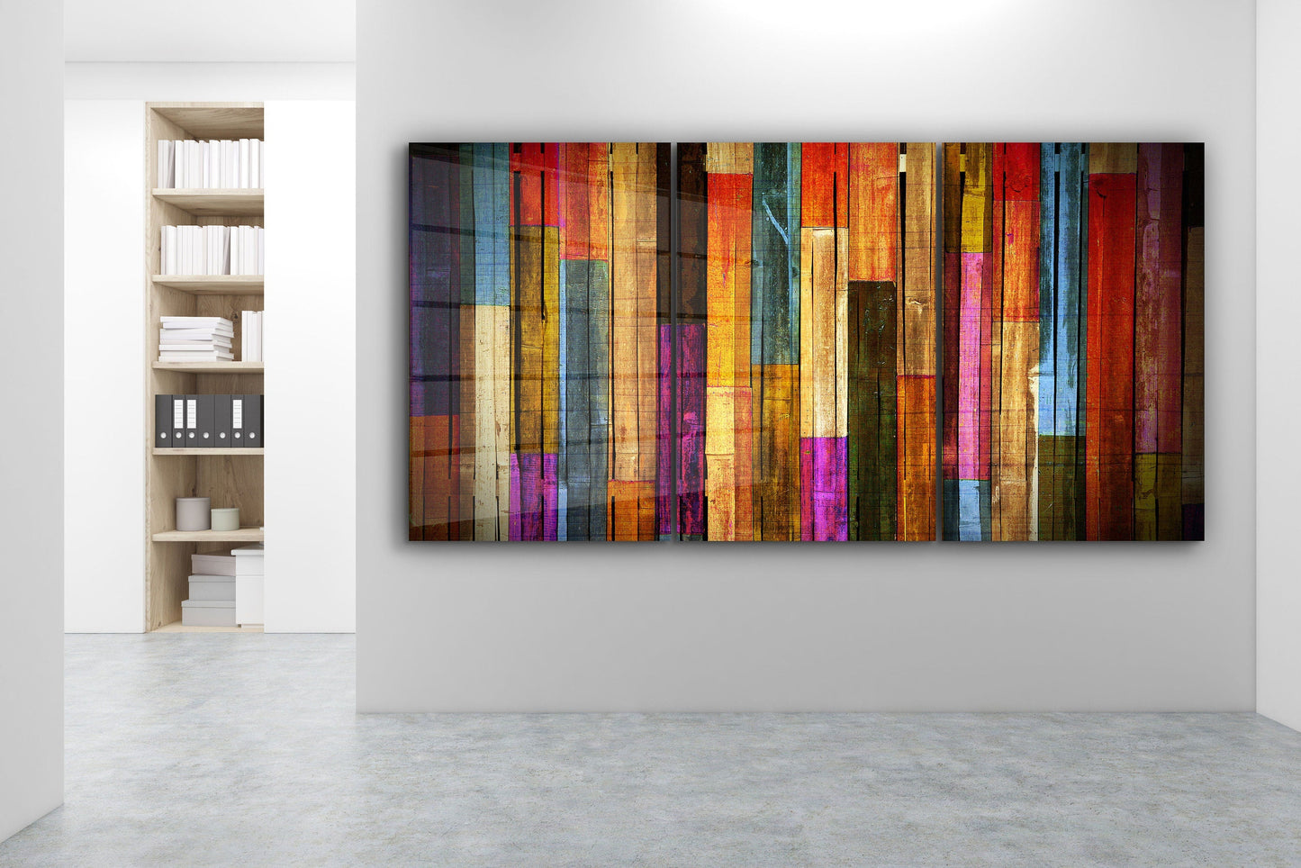 Wood Panels, Large Glass Wall Art