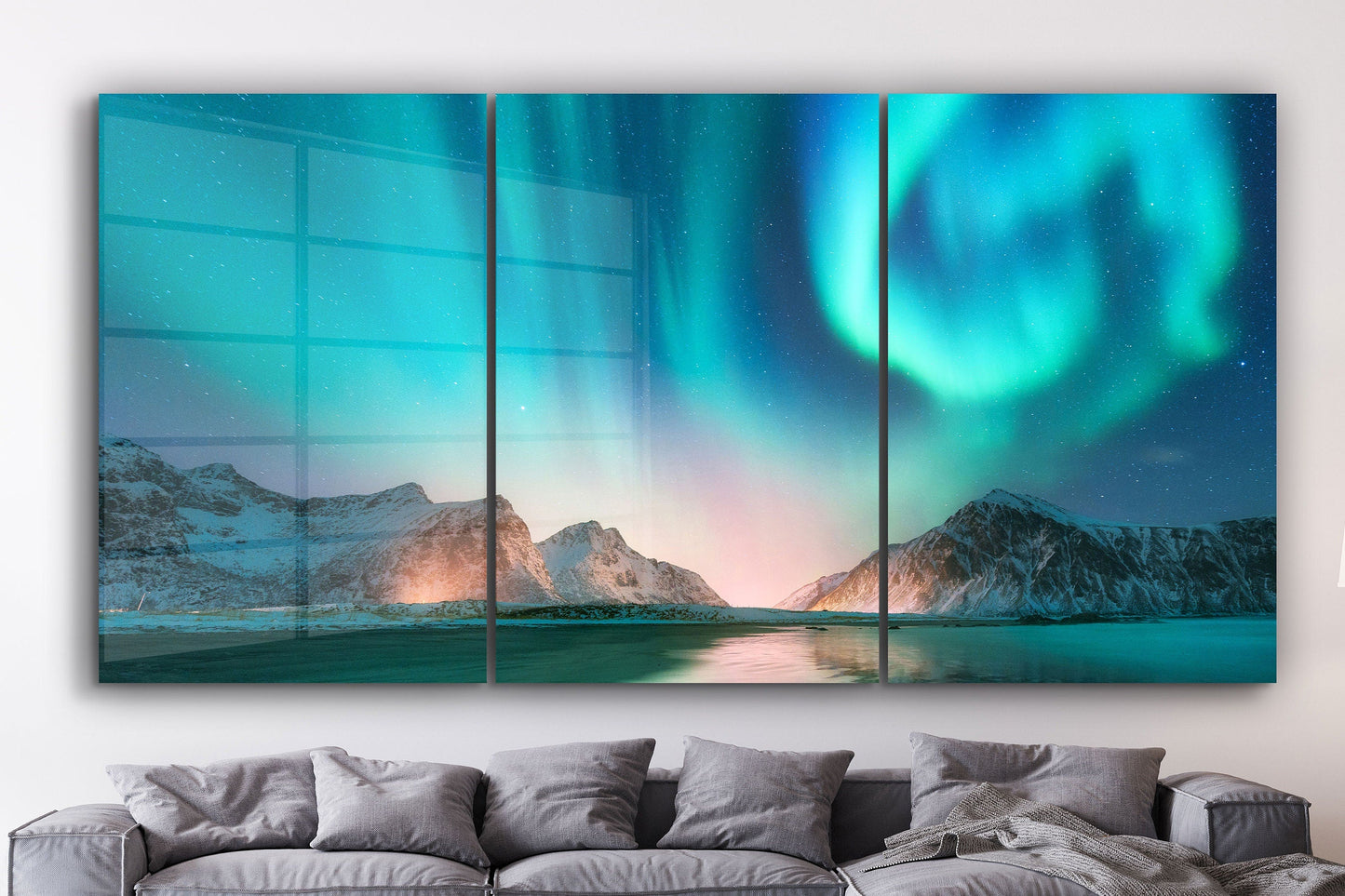 Northern Light, Large Glass Wall Art