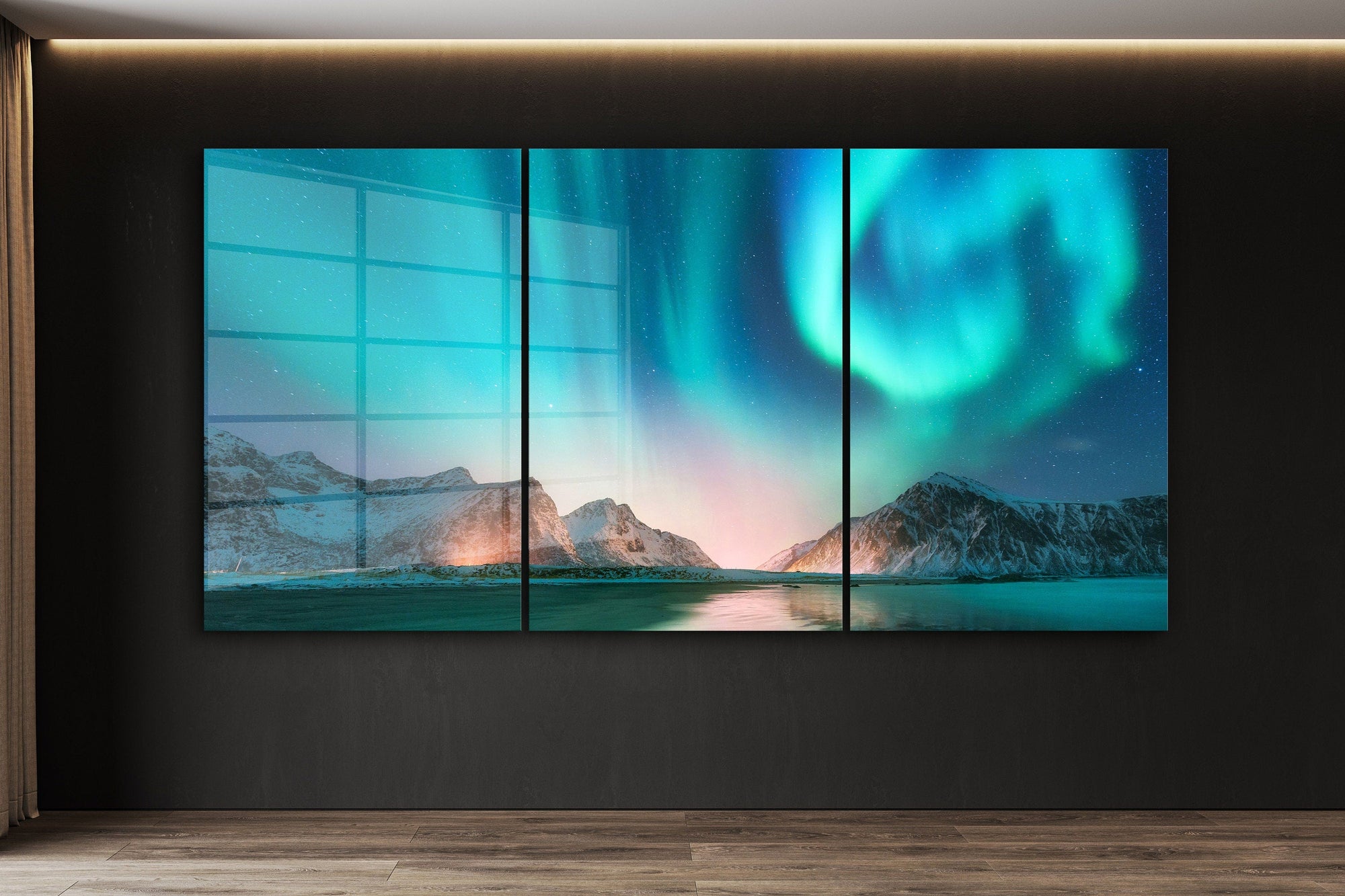 Northern Light, Large Glass Wall Art