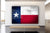 Texas Grungy Flag Large Glass Wall Art