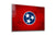 Tennessee Grungy Flag Large Glass Wall Art