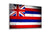 Hawaii Grungy Flag, Large Glass Wall Art