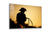 Cowboy Silhouette, Large Glass Wall Art