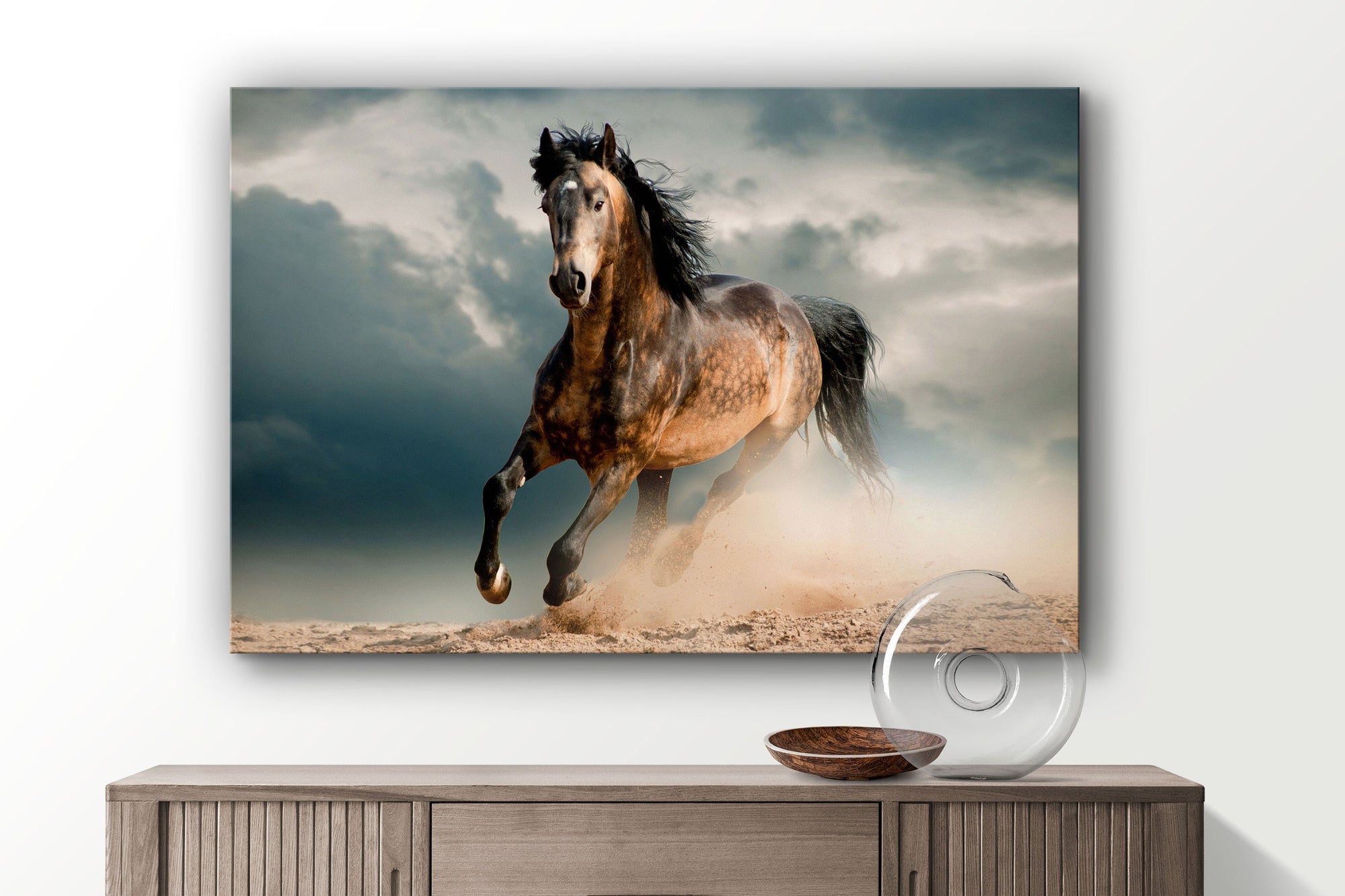 Beautiful Wild Horse, Large Glass Wall Art