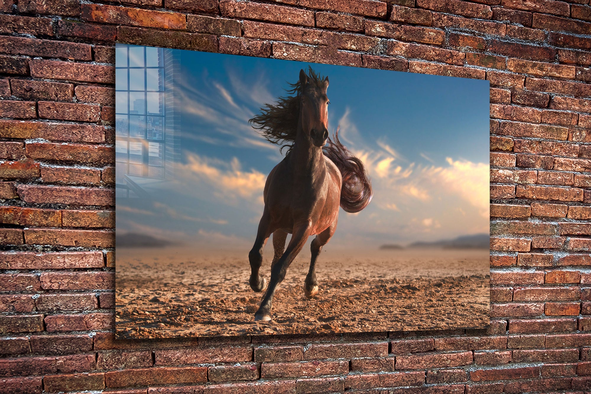 Beautiful Horse, Large Glass Wall Art