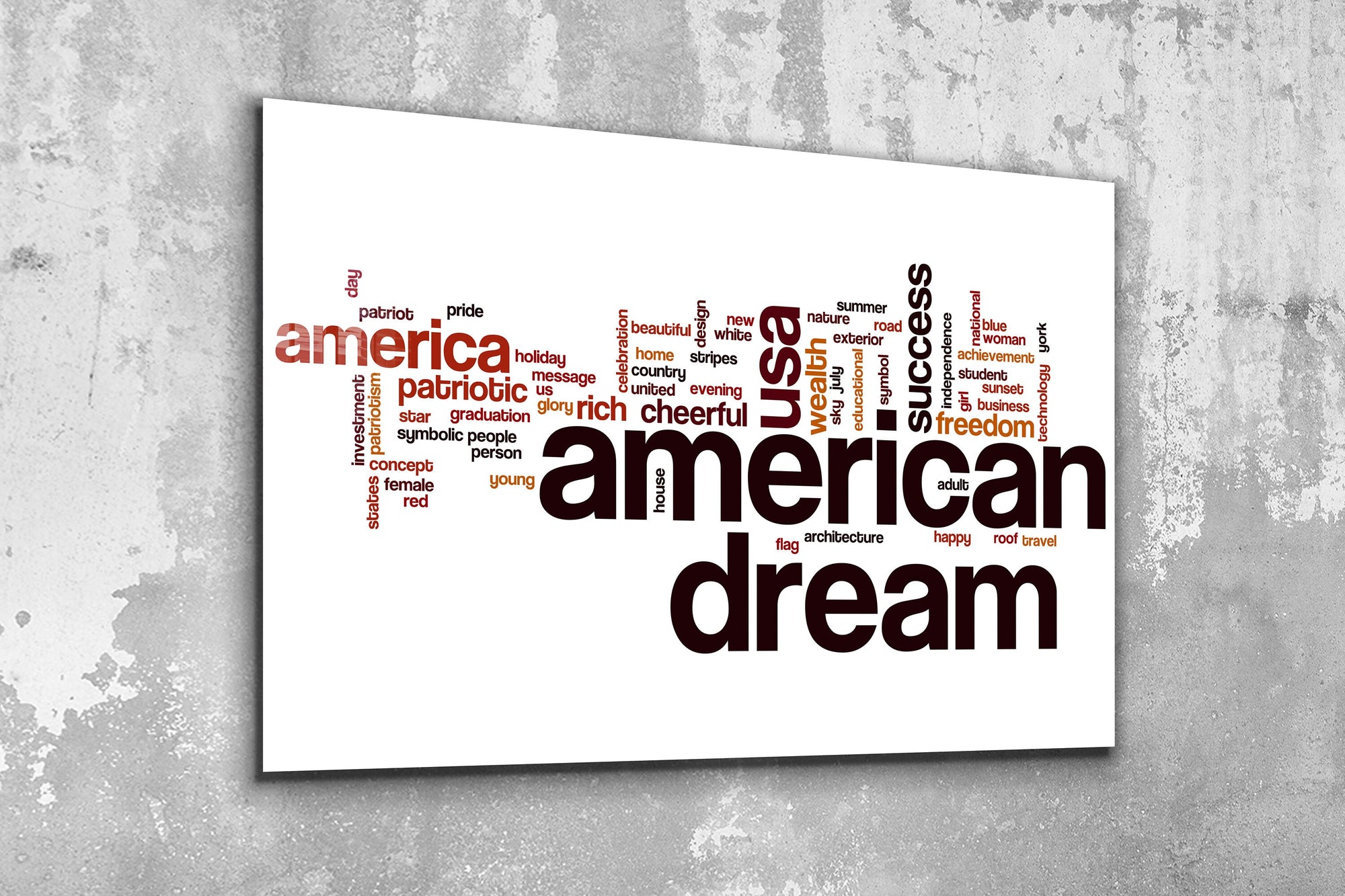 American Dream, Large Glass Wall Art