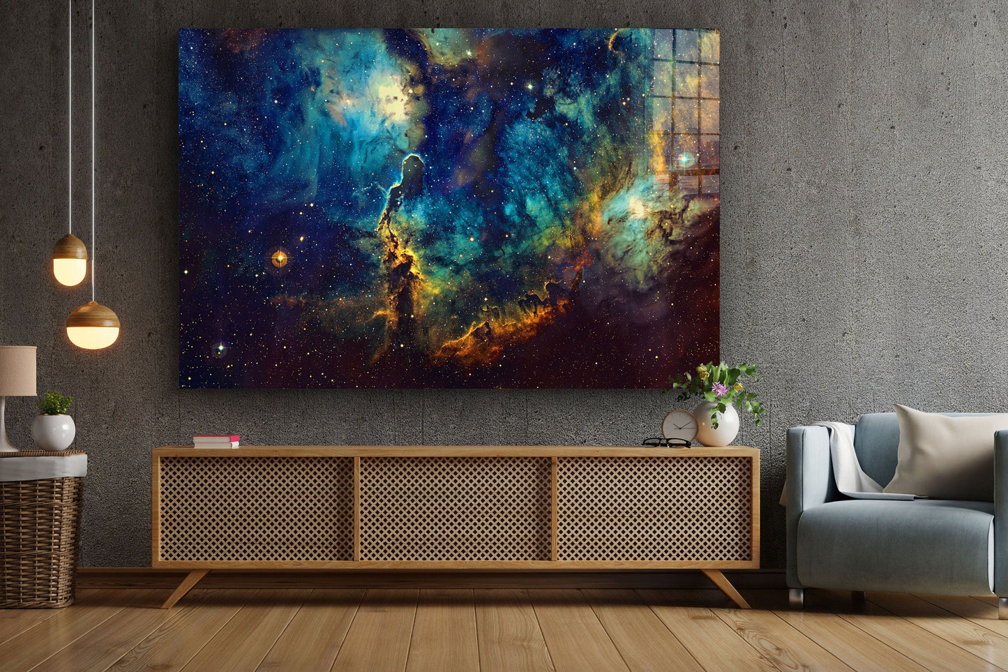 Abstract Sky, Large Glass Wall Art
