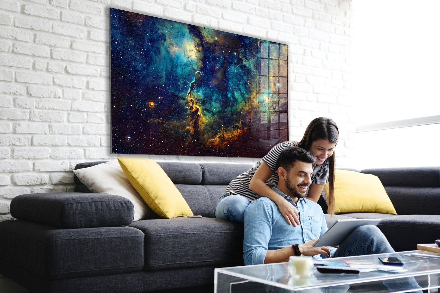 Abstract Sky, Large Glass Wall Art