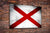 Alabama Grungy Flag, Large Glass Wall Art