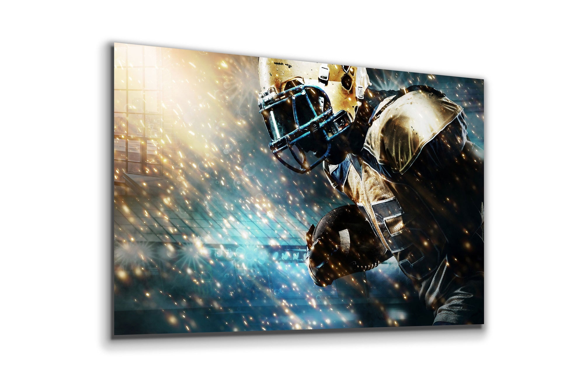 American Football Large Glass Wall Art