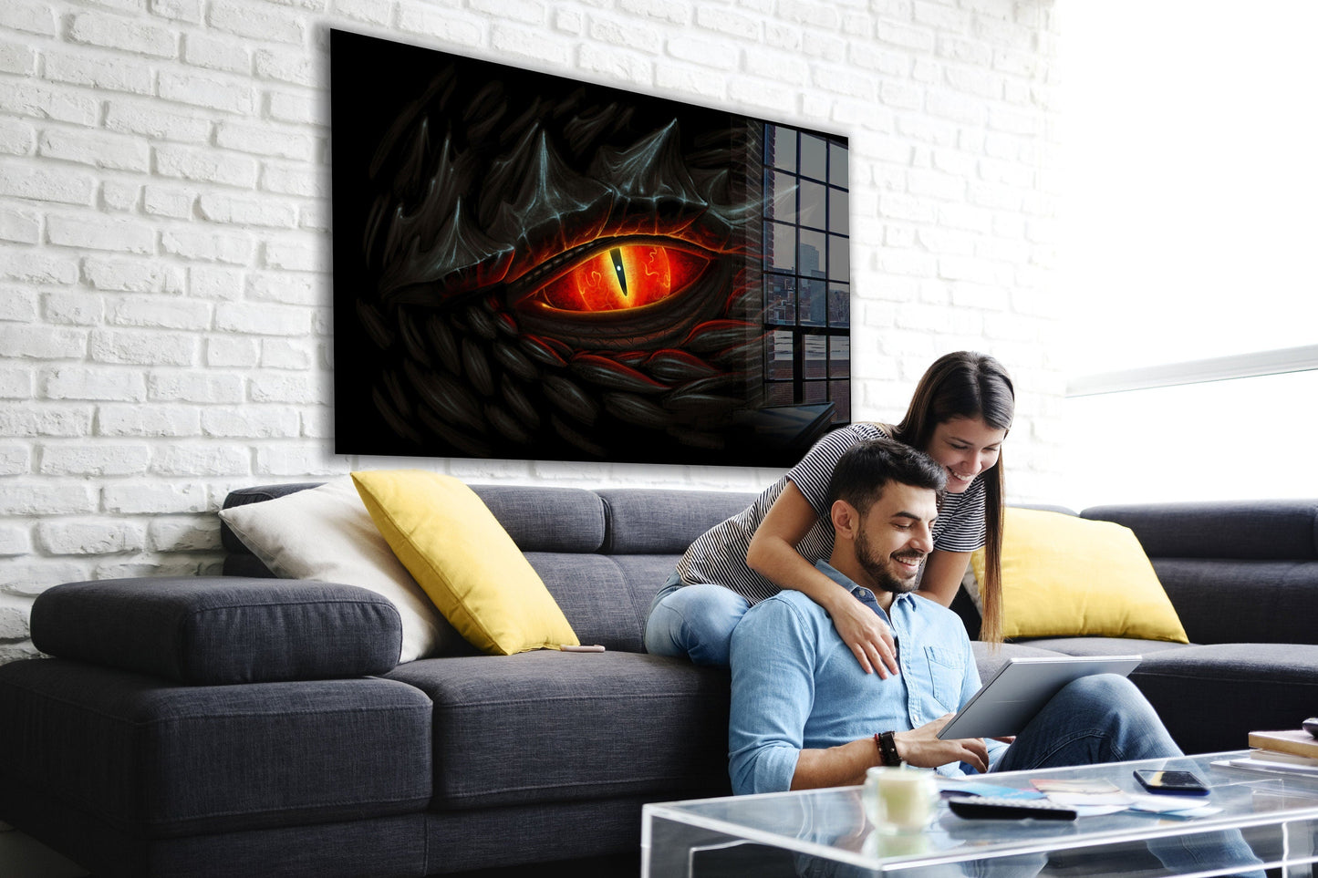 Dragon Eye, Large Glass Wall Art