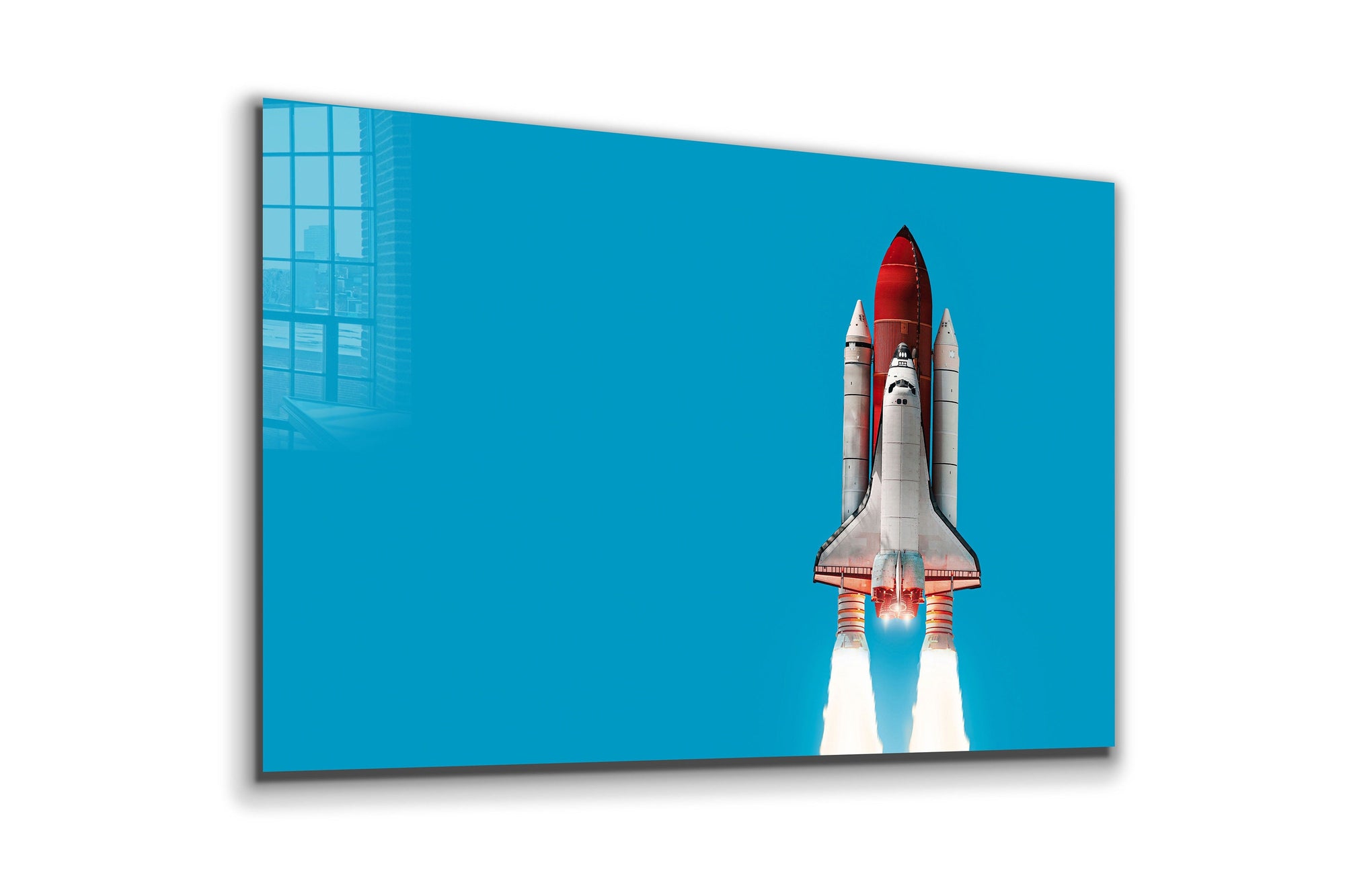 Space Shuttle, Large Glass Wall Art