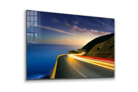 Route Large Glass Wall Art