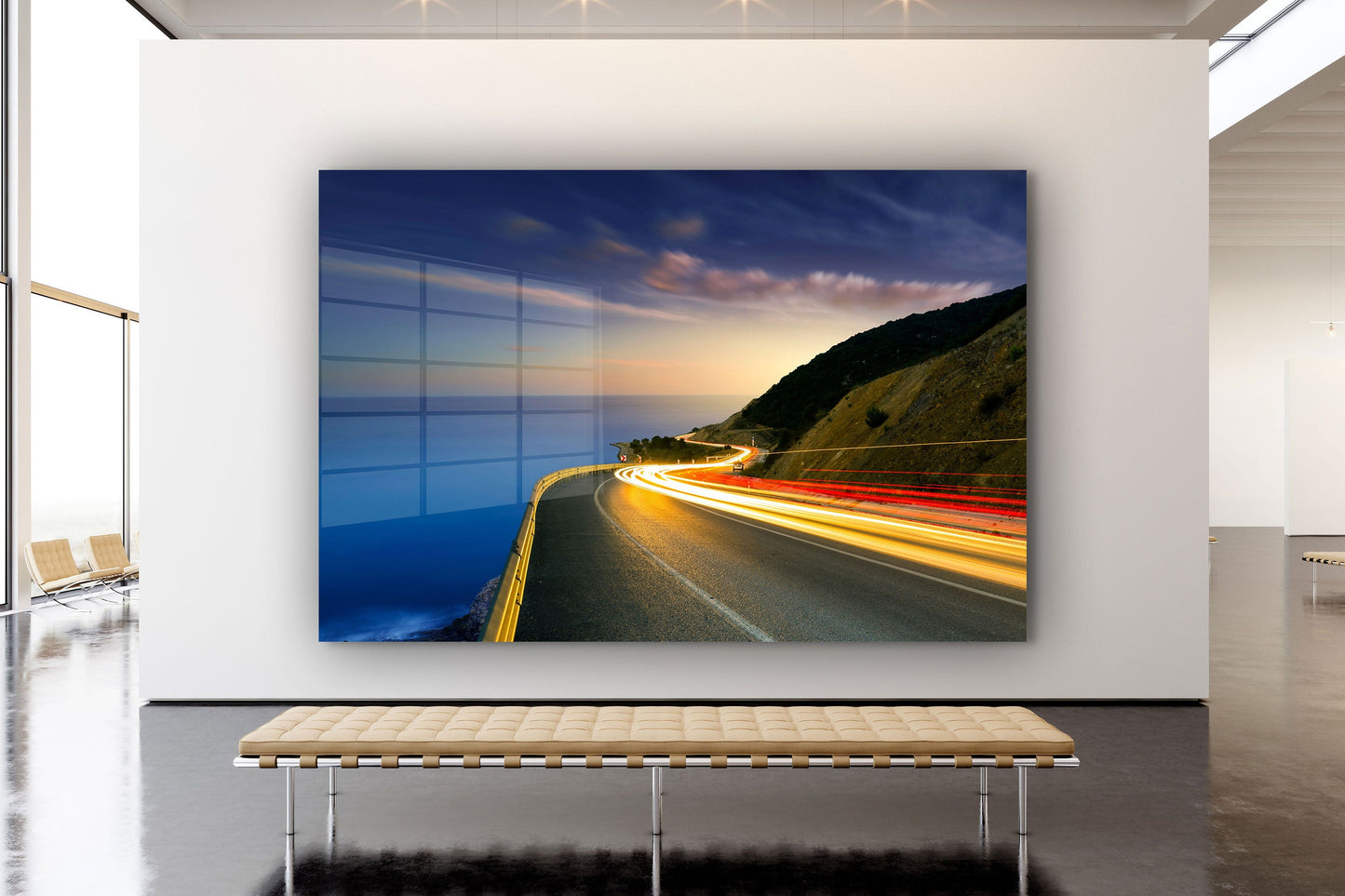 Route Large Glass Wall Art