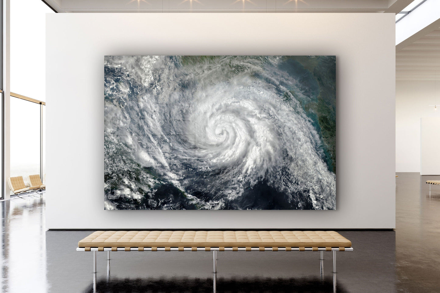 Eye Of The Storm, Large Glass Wall Art