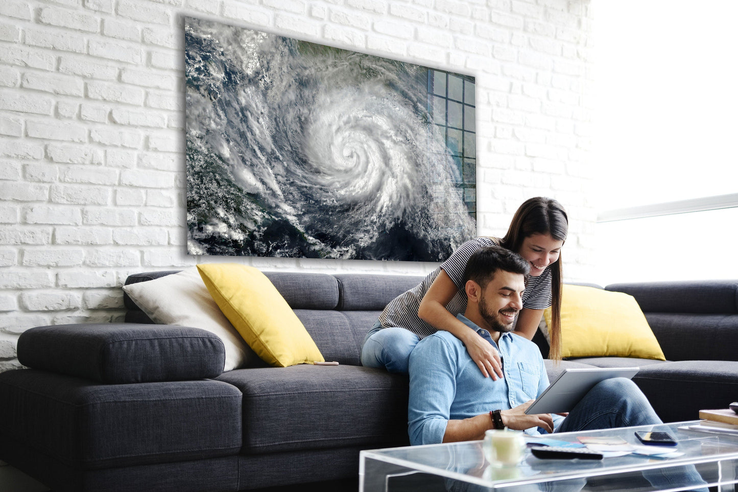 Eye Of The Storm, Large Glass Wall Art