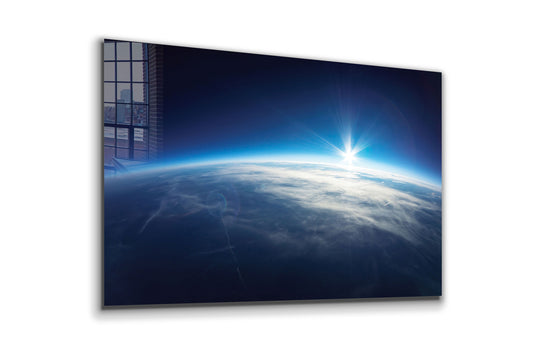 Space From Earth Large Glass Wall Art