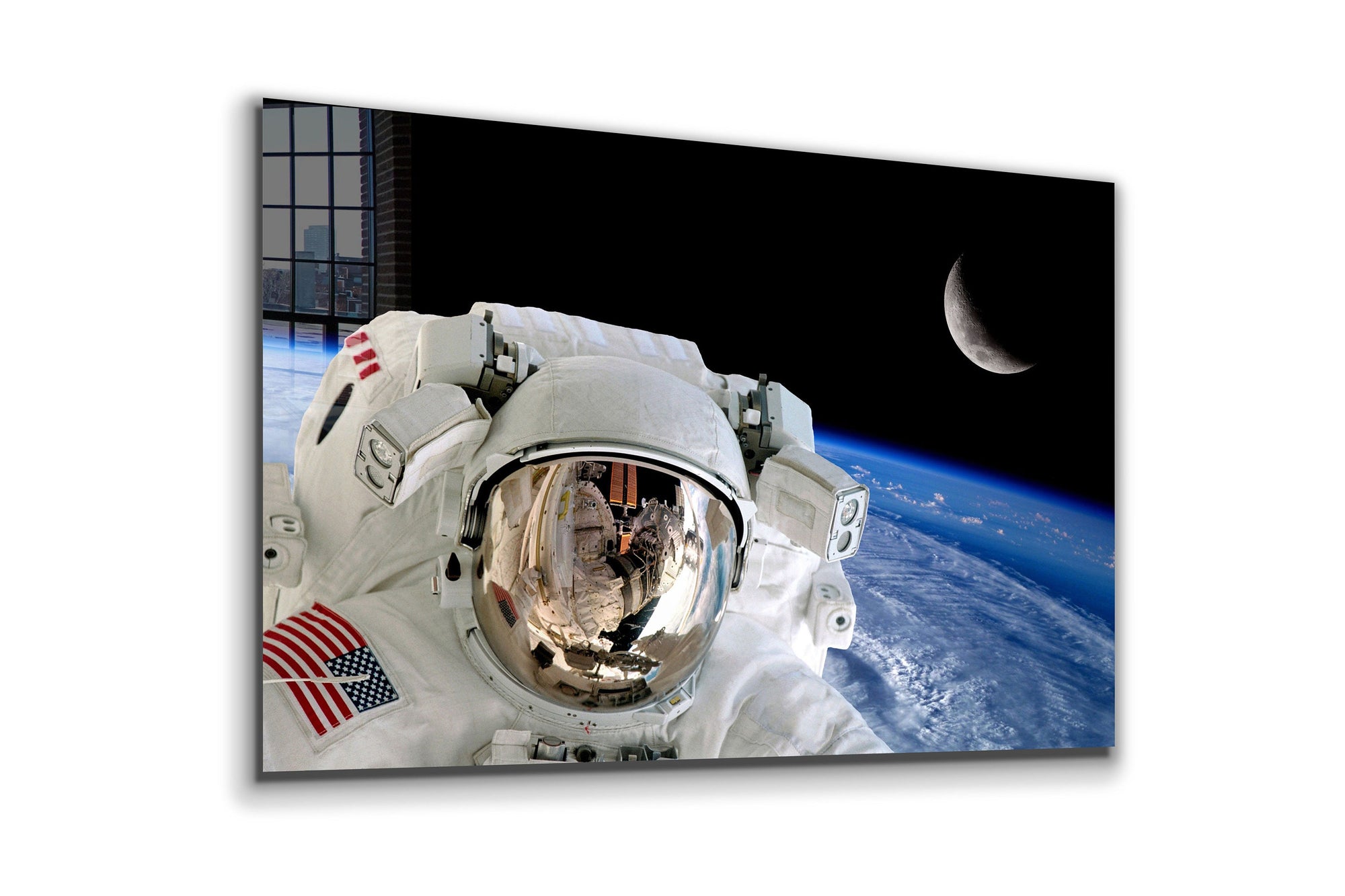 Astronaut Large Glass Wall Art