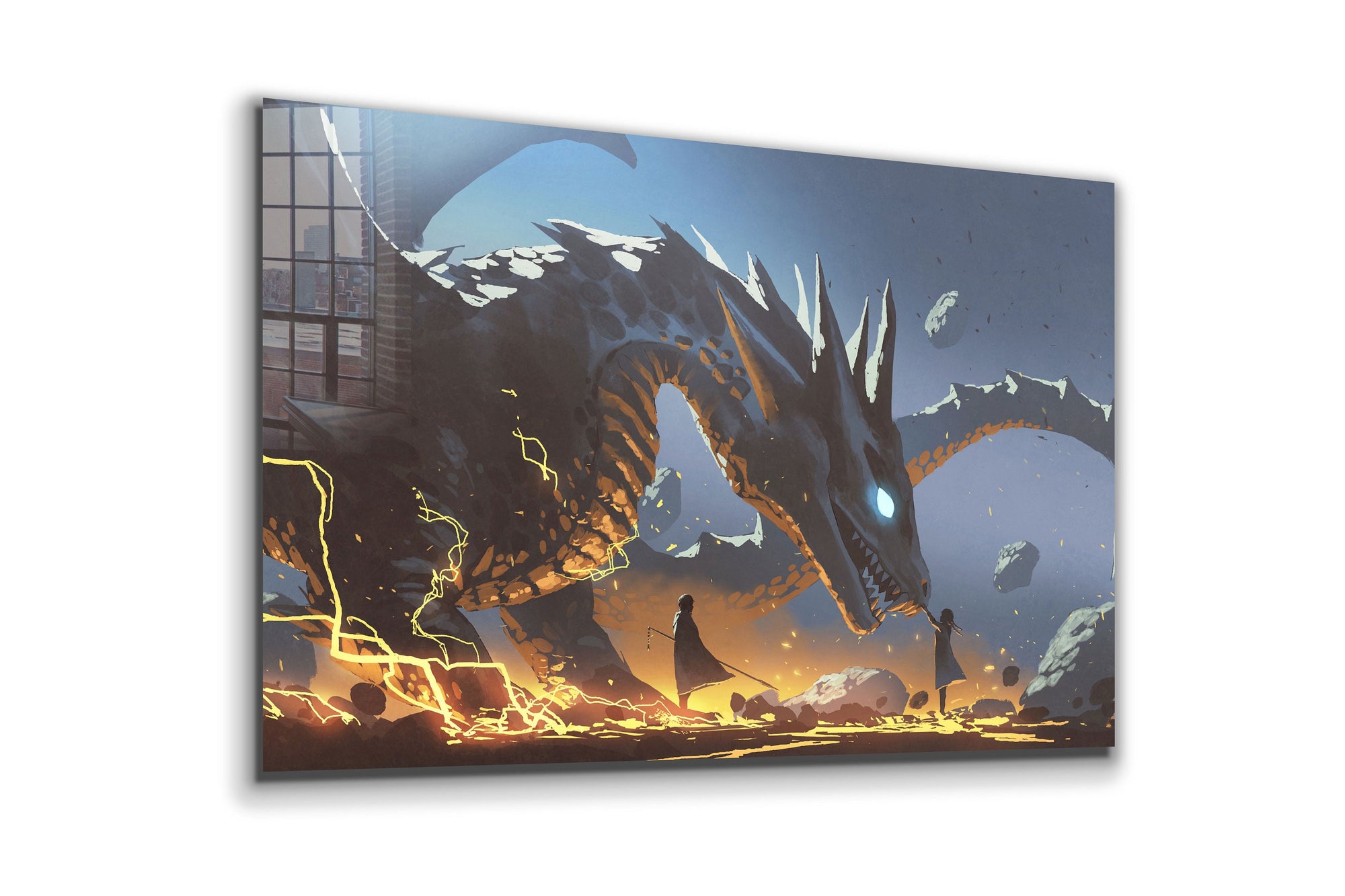 Dragon Large Glass Wall Art