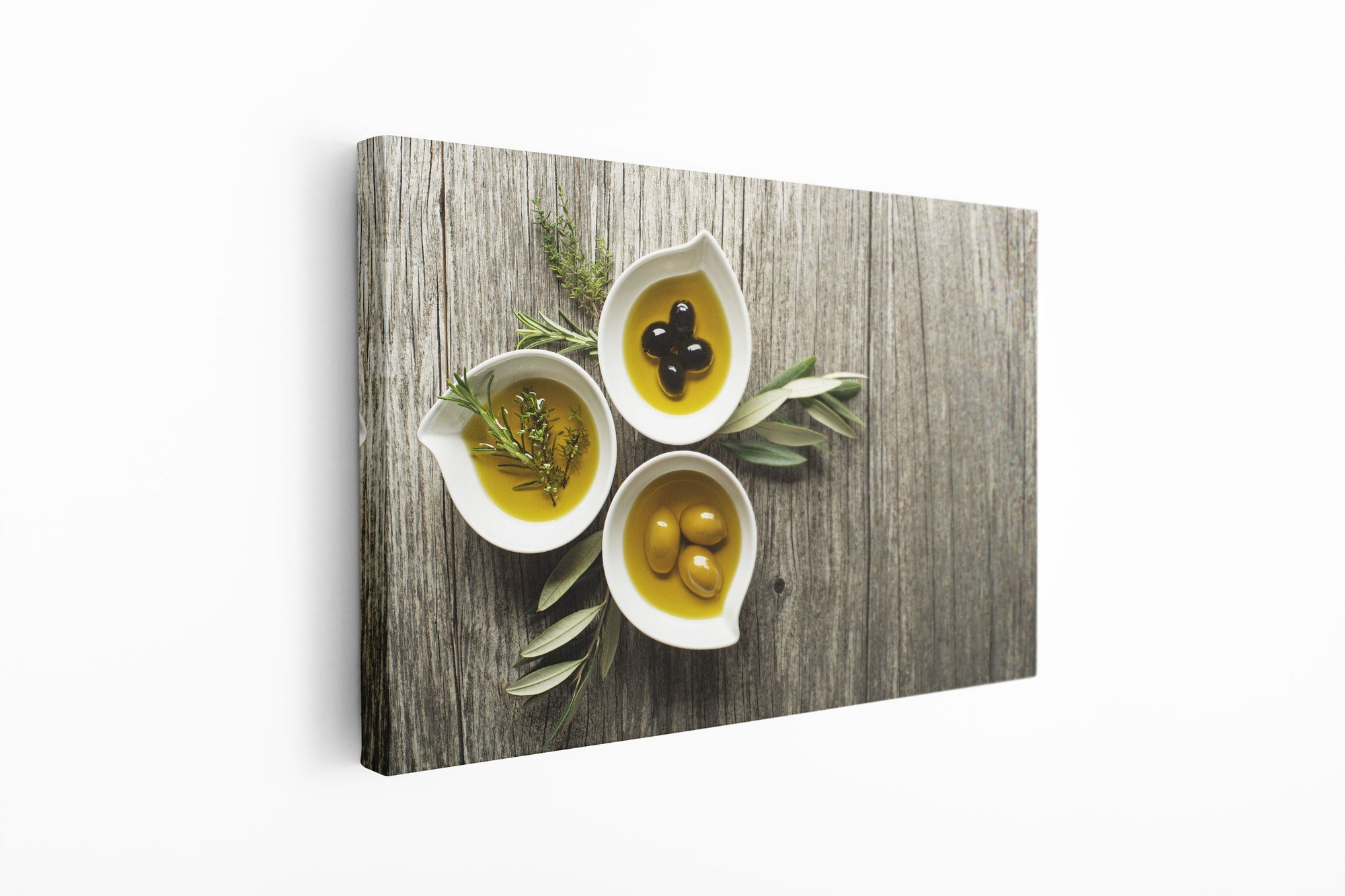 Olives and Oil Large Glass Wall Art