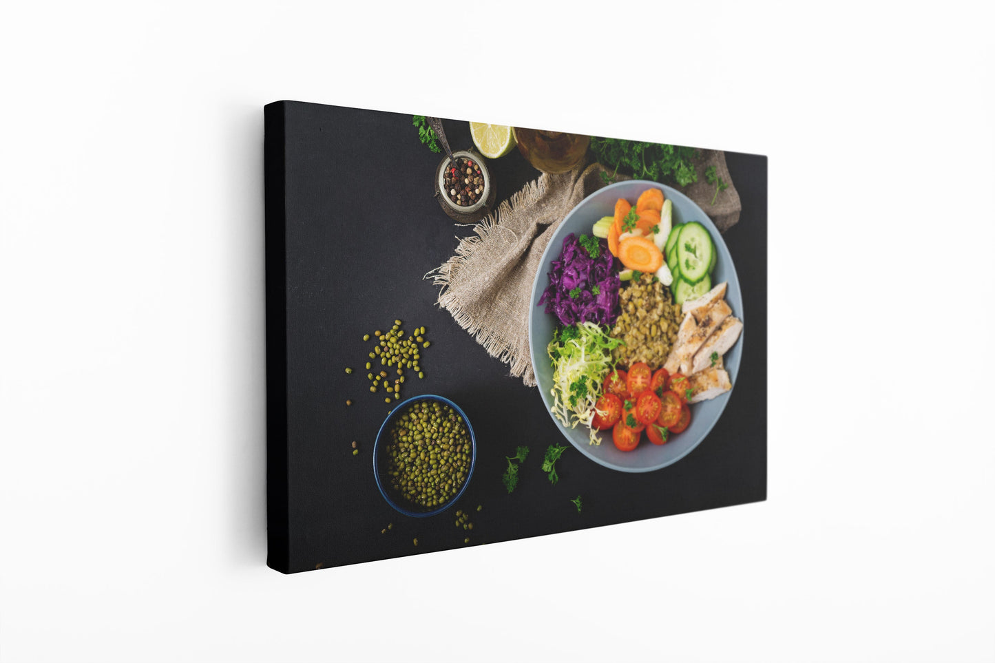 Vegetarian Large Glass Wall Art