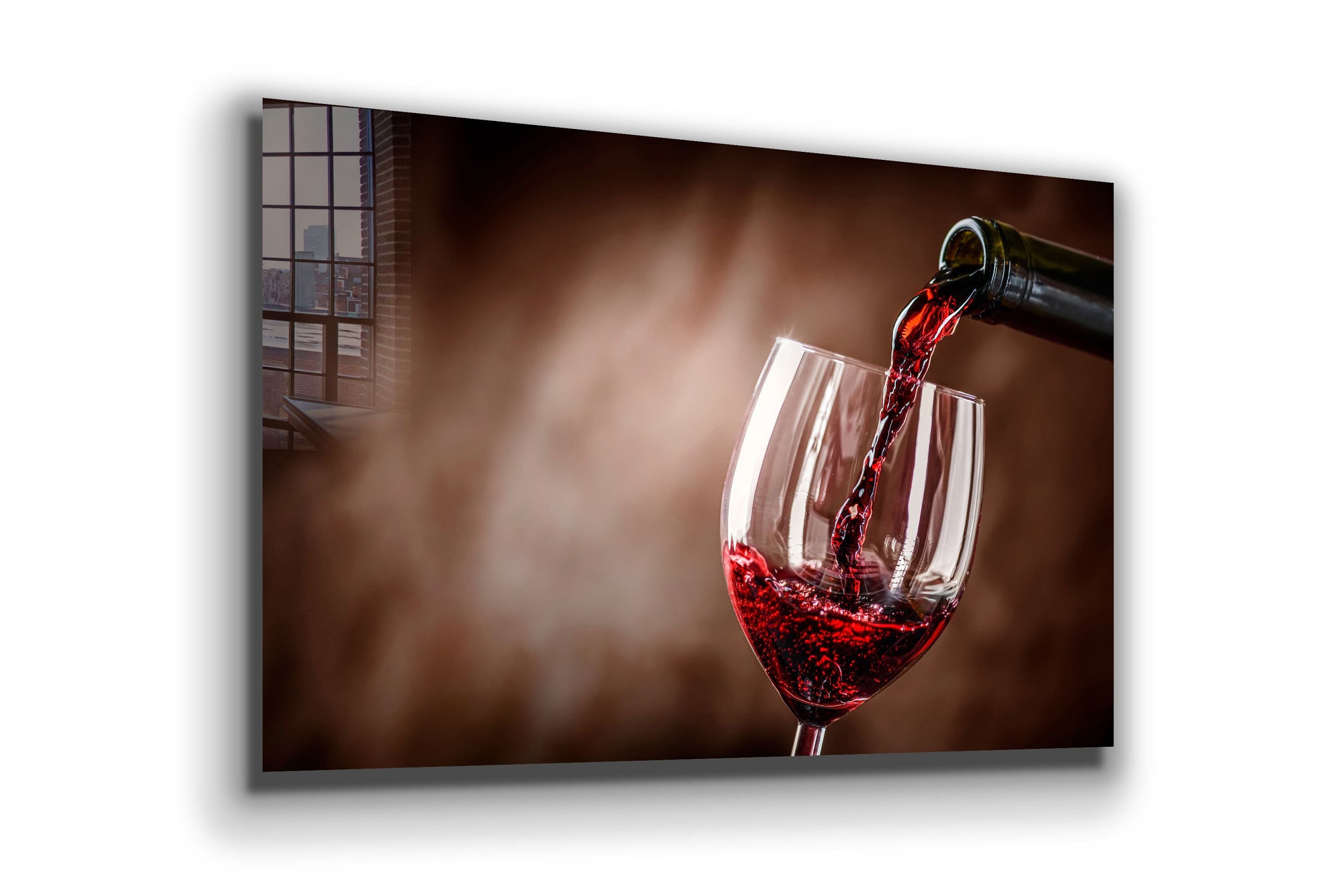 Red Wine Large Glass Wall Art