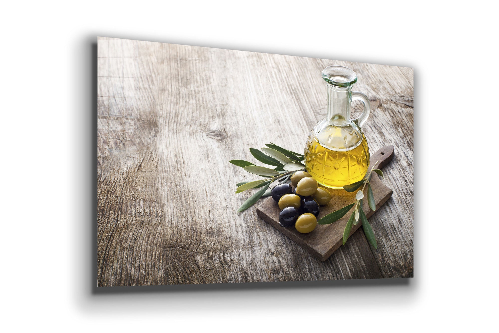 Olive Oil Large Glass Wall Art